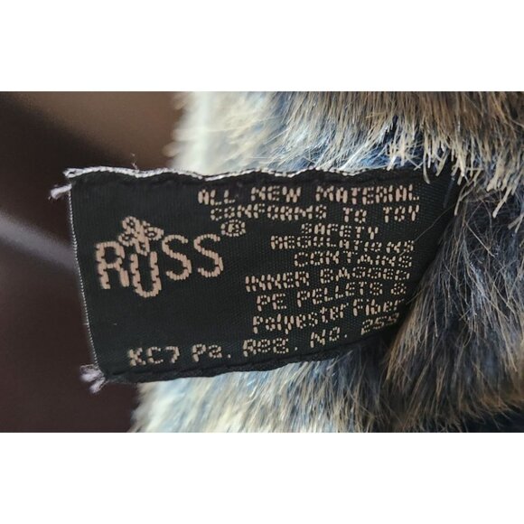 Vintage Benson Russ Plush Teddy Bear 18" Gray & Black Soft Toy - Picture 5 of 6